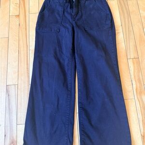 Black Wide-Le cropped Pants